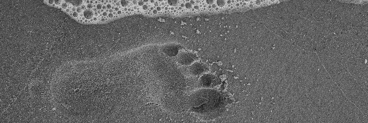 Footprint in the sand